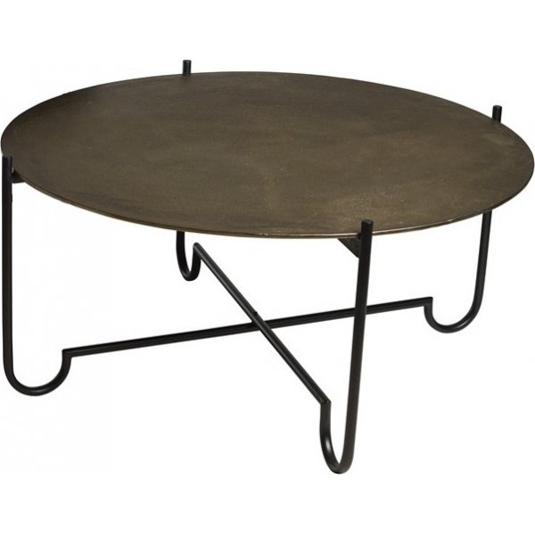 Halifax runt soffbord Ø90 cm - Antikmässing/Svart Halifax runt soffbord Ø90 cm - Antikmässing/Svart