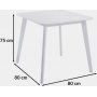 Deanna 80x80 cm matbord - Vit