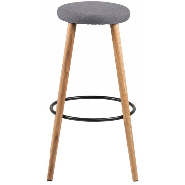 Cadens barpall - Grått tyg / ek ben Cadens barpall - Grått tyg / ek ben