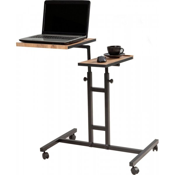 Glen laptopbord 67x45,5 cm - Furu/svart (på hjul) Glen laptopbord 67x45,5 cm - Furu/svart (på hjul)