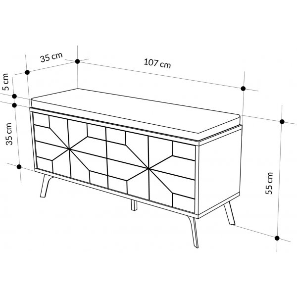 Banc d\\\'entrée Dune - Blanc Banc d\\\'entrée Dune - Blanc