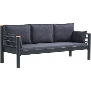 Kappis 3-sits utesoffa - Svart/antracit + Fläckborttagare för möbler Kappis 3-sits utesoffa - Svart/antracit + Fläckborttagare för möbler