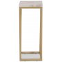 Accent sngbord/piedestal 65 - Matt mssing / beige