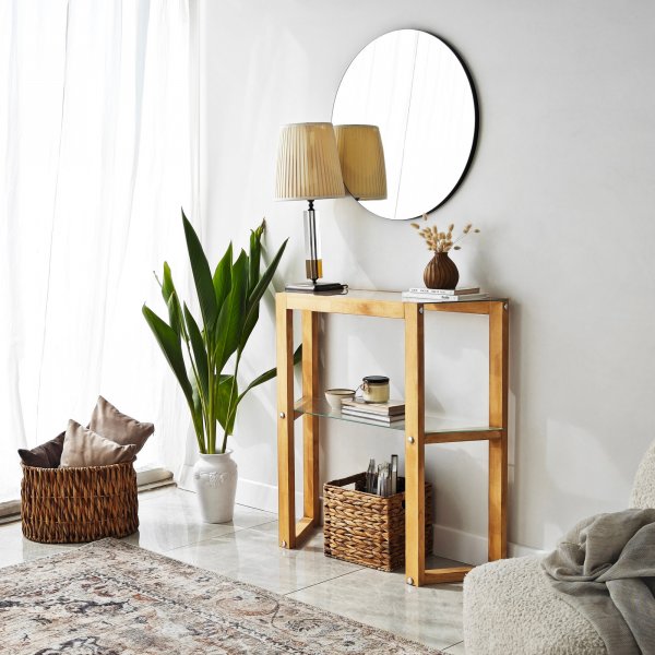 Via avlastningsbord 85 x 31 cm - Ek