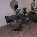 Kundbild Plaza runt matbord Ø106 cm - Grå marmor / Mässing: Finaste bordet!