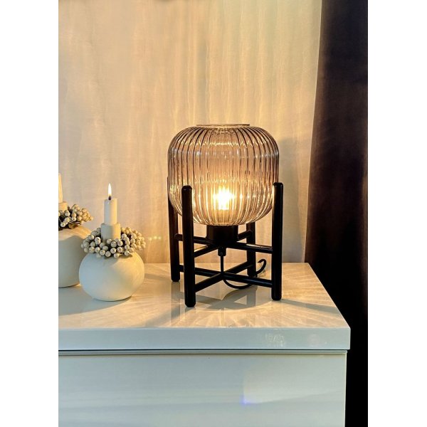 Vinda bordslampa - Svart/rökgrå Vinda bordslampa - Svart/rökgrå