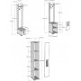 Asimo kleerhanger 100 x 44,6 x 183 cm - Wit