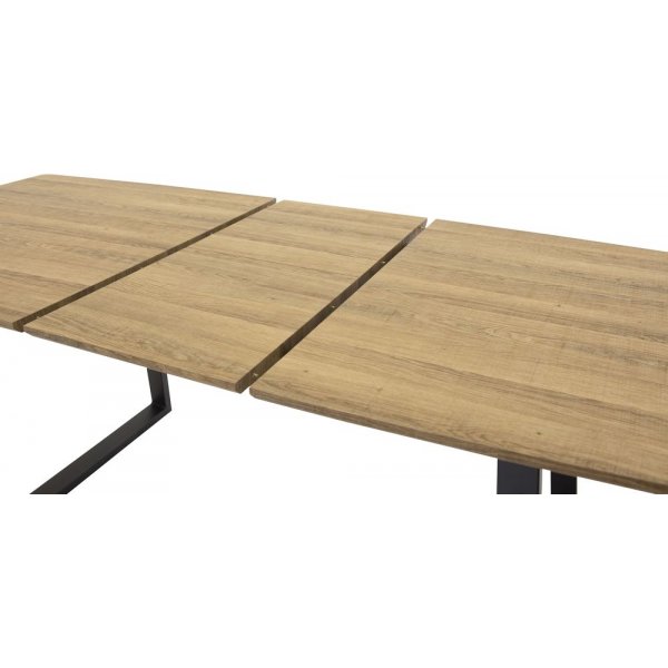 Table à manger Hallsberg 160-200 cm - Noir/imitation Table à manger Hallsberg 160-200 cm - Noir/imitation