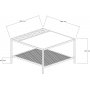 Gomis soffbord 80 x 80 cm - Furu/svart