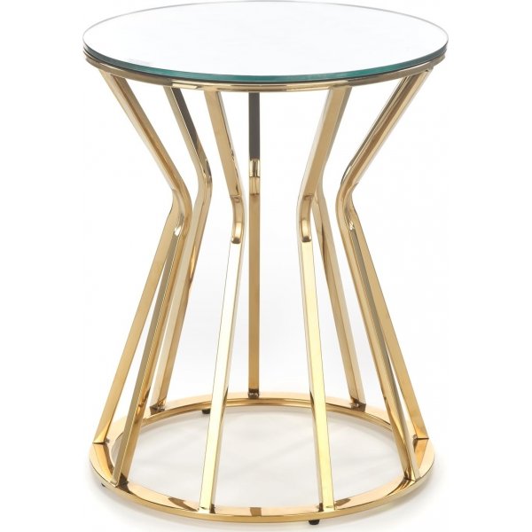 Table basse Afina 45 cm - Or/verre miroir