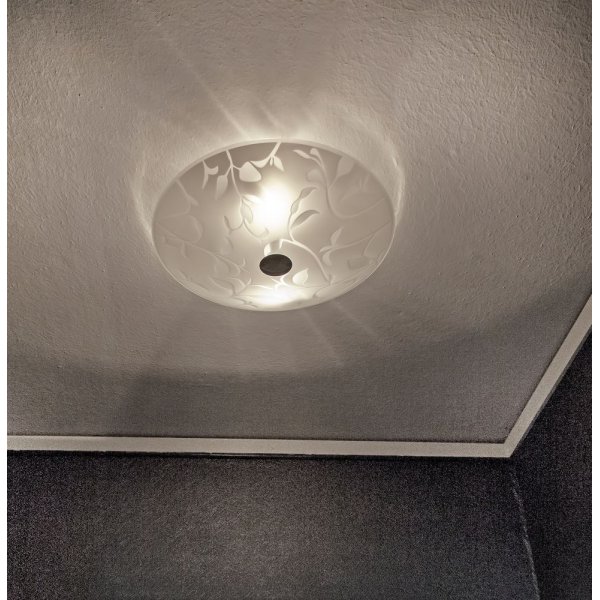 Bladverk plafond - Vit/stål Bladverk plafond - Vit/stål