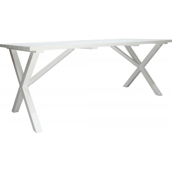 Table de groupe d'extrieur Scottsdale 190 cm avec 6 chaises Bstad - Blanc