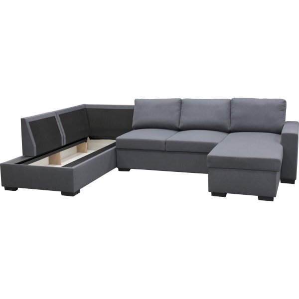 Canap canap en U 309 cm tissu gris fonc - Solna + Nettoyage textile pour meubles