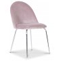 Plaza matgrupp, marmorbord med 4 st Plaza sammetsstolar - Rosa/Gr/Krom