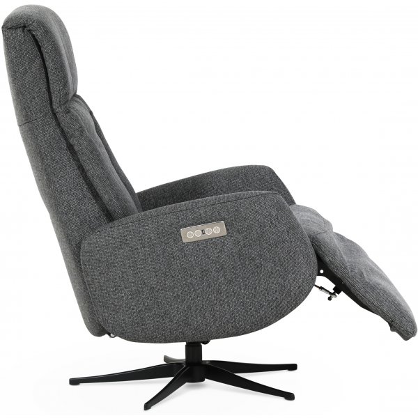 Marbäck lyx reclinerfåtölj (2 el-motorer) inbyggt fotstöd - Ljusgrått tyg Marbäck lyx reclinerfåtölj (2 el-motorer) inbyggt fotstöd - Ljusgrått tyg
