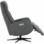 Marbck lyx reclinerftlj (2 el-motorer) inbyggt fotstd - Ljusgrtt tyg
