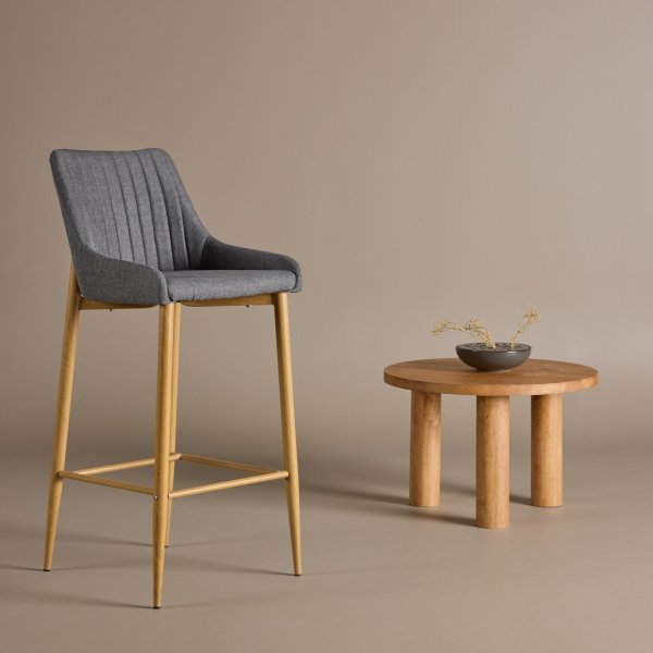 Tabouret de bar Argon - Imitation/gris Tabouret de bar Argon - Imitation/gris