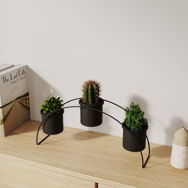 Plato 12 pots de rangement - Noir Plato 12 pots de rangement - Noir