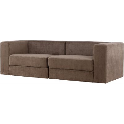 Lumi 3-sits soffa - Brun linne