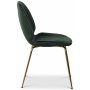 Deco velvet stol - Grn / Mssing
