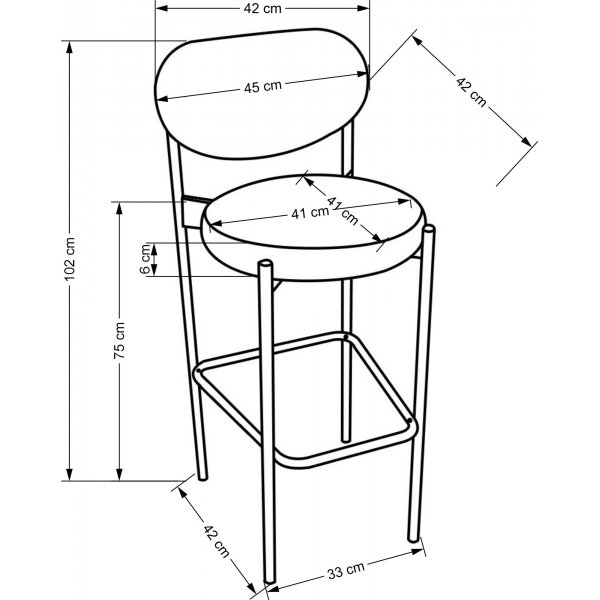 Tabouret de bar Pelican 108 - Vert foncé Tabouret de bar Pelican 108 - Vert foncé