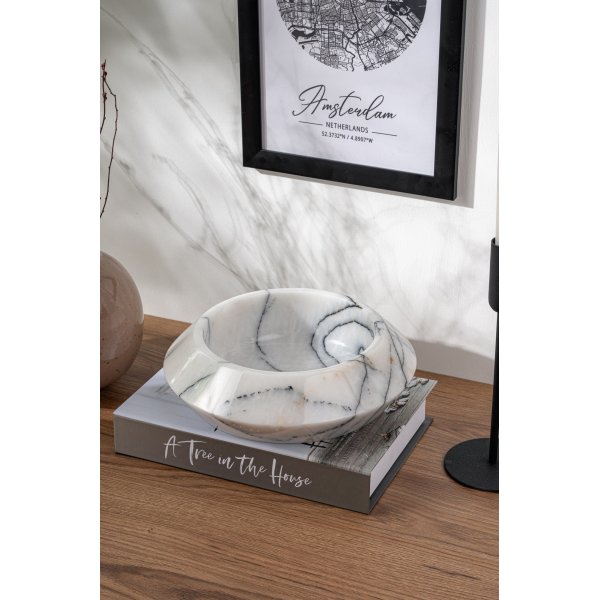 Skål i vit marmor från Sicilien Skål i vit marmor från Sicilien