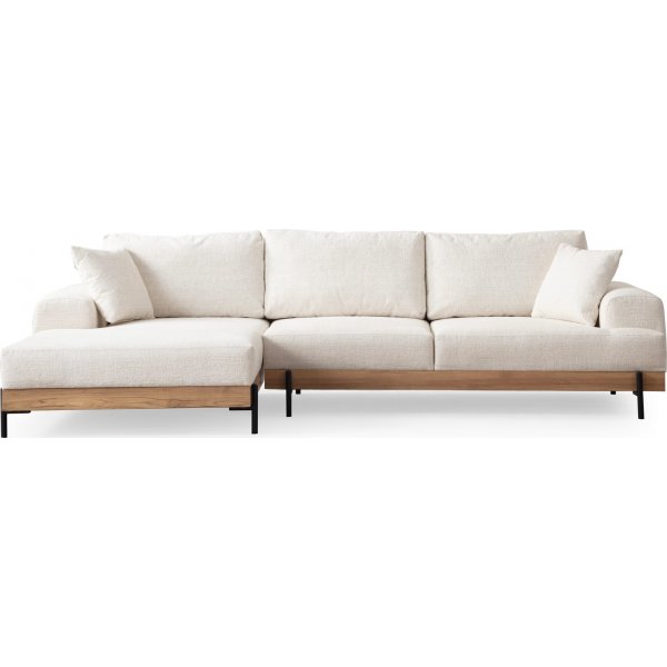 Canapé Eti divan gauche - Blanc/chêne Canapé Eti divan gauche - Blanc/chêne