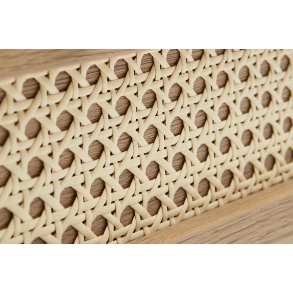 Table basse Menu 110 x 60 cm - Chêne/rotin artificiel Table basse Menu 110 x 60 cm - Chêne/rotin artificiel