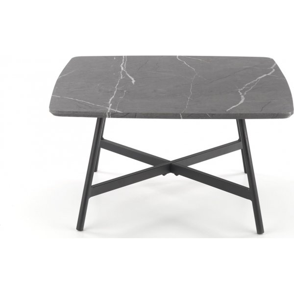 Estense soffbord 75 x 75 cm - Grå marmor/svart Estense soffbord 75 x 75 cm - Grå marmor/svart