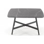 Estense soffbord 75 x 75 cm - Gr marmor/svart