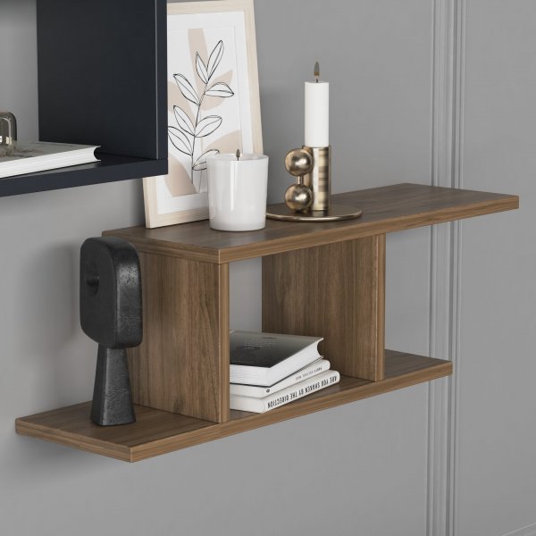 Deren vägghylla - Antracit/valnöt Deren vägghylla - Antracit/valnöt