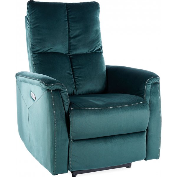 Fauteuil inclinable lectrique rglable Neptun en velours vert