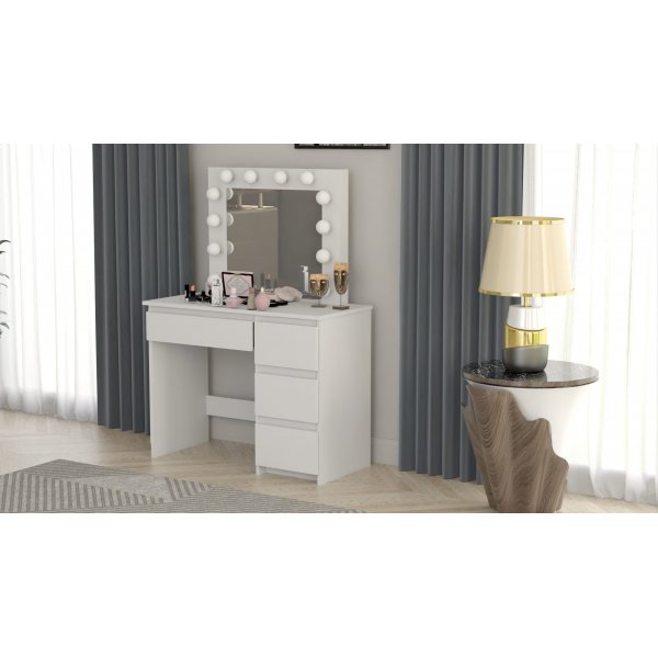 Vanity witte kaptafel met verlichting Vanity witte kaptafel met verlichting