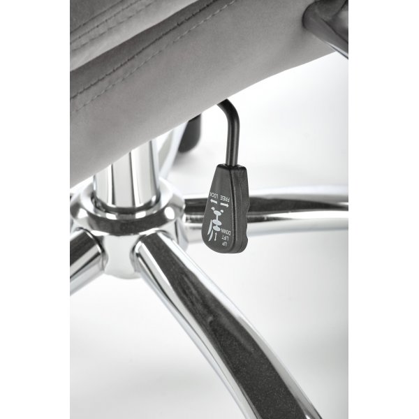 Chaise de bureau Liam - Velours gris Chaise de bureau Liam - Velours gris