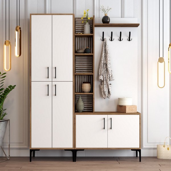 Viyana hallmöbel 150 cm - Valnöt/vit Viyana hallmöbel 150 cm - Valnöt/vit