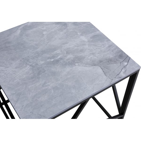 Table basse Kosmos 55 x 55 cm - Marbre gris/noir Table basse Kosmos 55 x 55 cm - Marbre gris/noir