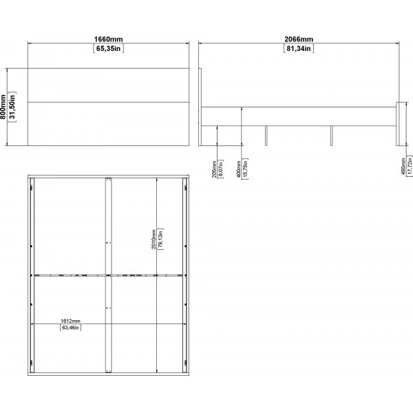 Naia bed 160 x 200 cm - Wit