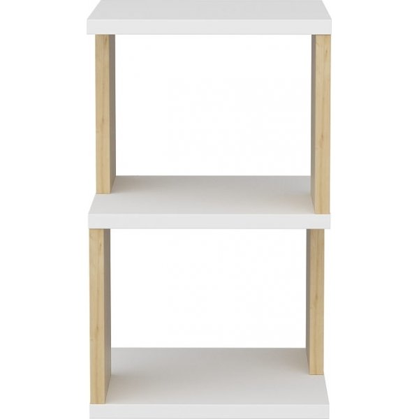 Chevet Carter - Blanc/chêne Chevet Carter - Blanc/chêne