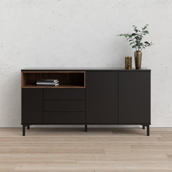 Buffet Roomer - Noir/noyer Buffet Roomer - Noir/noyer