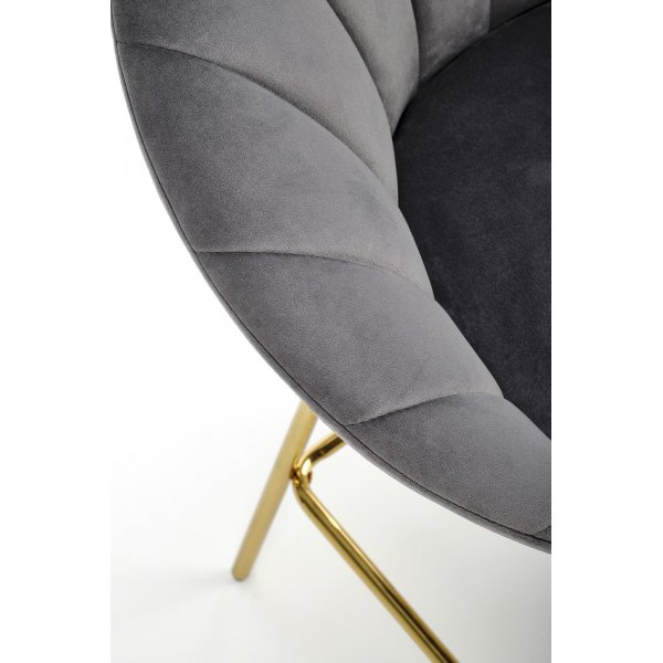 Tabouret de bar Pelican 112 - Gris/doré Tabouret de bar Pelican 112 - Gris/doré