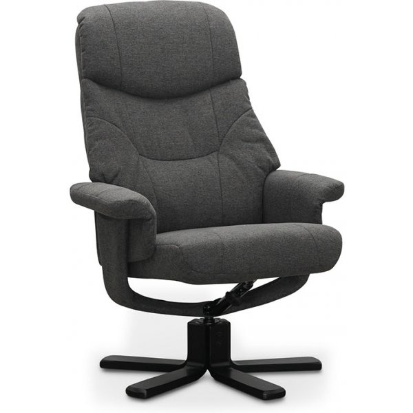 Fauteuil pivotant Bremen avec repose-pieds - Gris Fauteuil pivotant Bremen avec repose-pieds - Gris