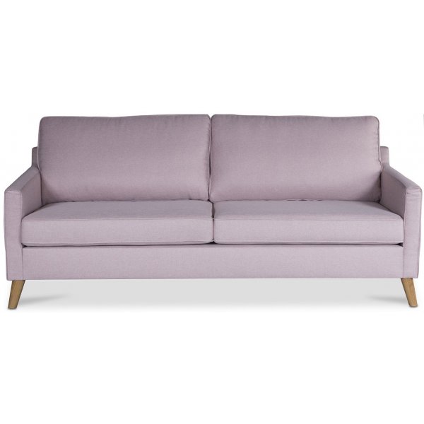 Soffa 3-sits 194 cm Rosa med ekben