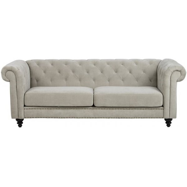 Royal Chesterfield 3-sits soffa i beige tyg