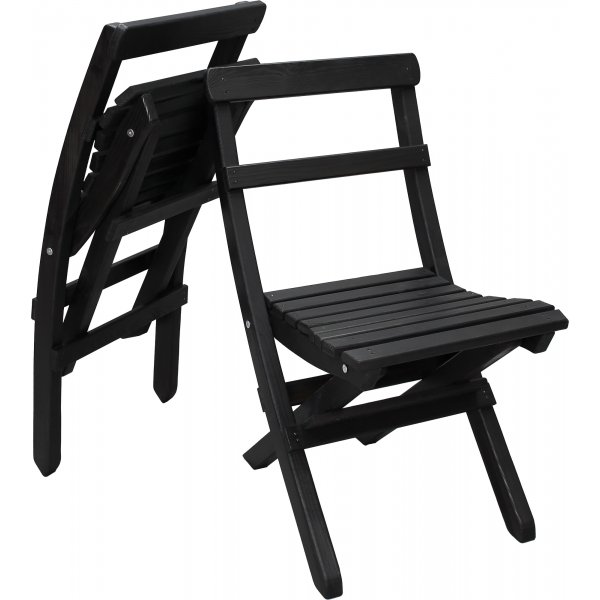 Wilma utegrupp bord 65 x 65 cm inkl 2 st Knohult stolar - Svart Wilma utegrupp bord 65 x 65 cm inkl 2 st Knohult stolar - Svart