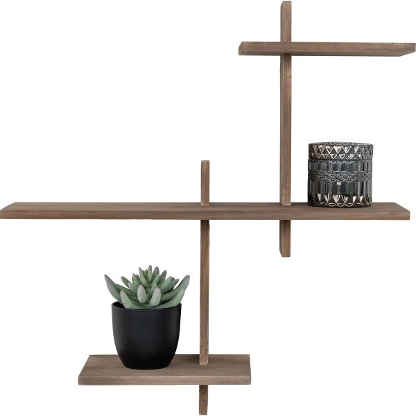 Gavi wandplank - Bruin gebeitst grenen