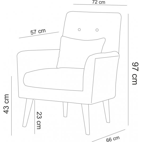 Fauteuil Zeni - Gris clair Fauteuil Zeni - Gris clair