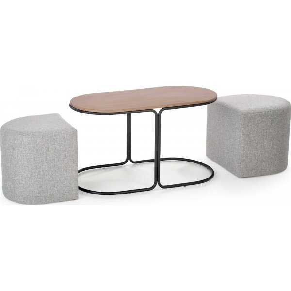 Rodeo soffbord 88 x 43 cm - Craft ek/svart Rodeo soffbord 88 x 43 cm - Craft ek/svart