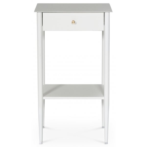 Flash sängbord - Vit metall / Mässing Flash sängbord - Vit metall / Mässing