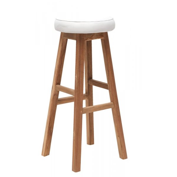 Linnea barstol - Vit/trä Linnea barstol - Vit/trä