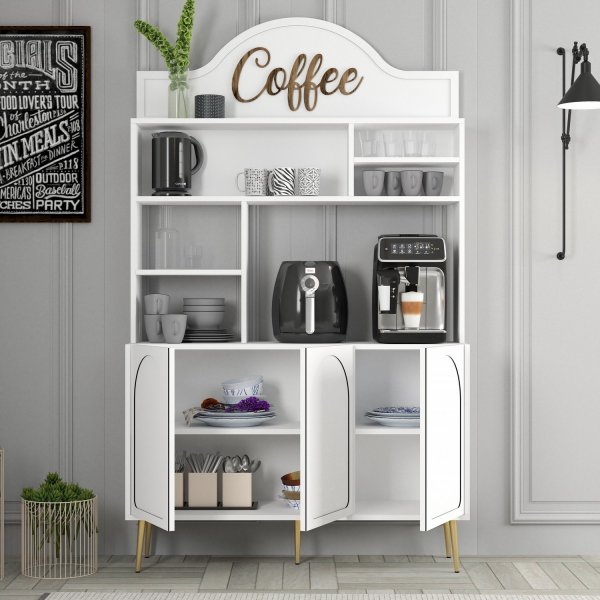 Lyon kksskp 120 cm - Vit/guld